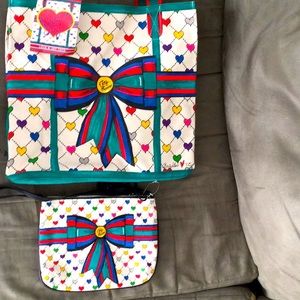 Brighton Canvas Tote Bag & Matching Purse - Love & Joy